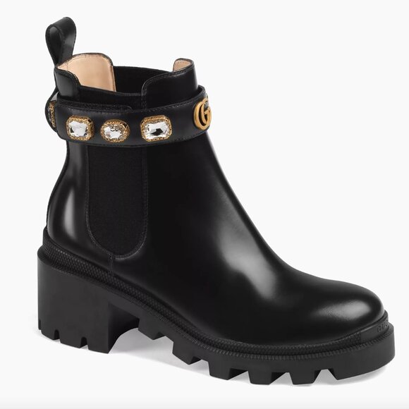 GUCCI Trip Booties with Jewels - Picture 1 of 14